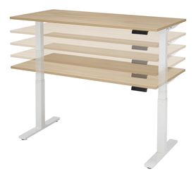 Elektrische zit-sta werkplek 120x80cm Leverbaar in 30 Kleur Combinaties